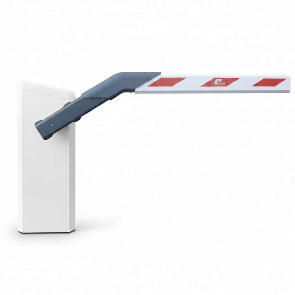 Parking Pro Barrier Gate (White Cabinet) With 12' VarioBoom Arm And Break-Away Flange - Right Hand