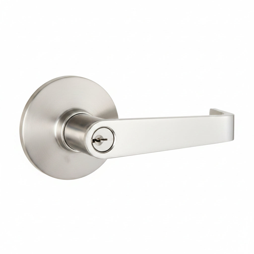 Lever Handle Keyed Panic Trim W/ Storeroom Function For PB1100 And V40 Series Panic Bars