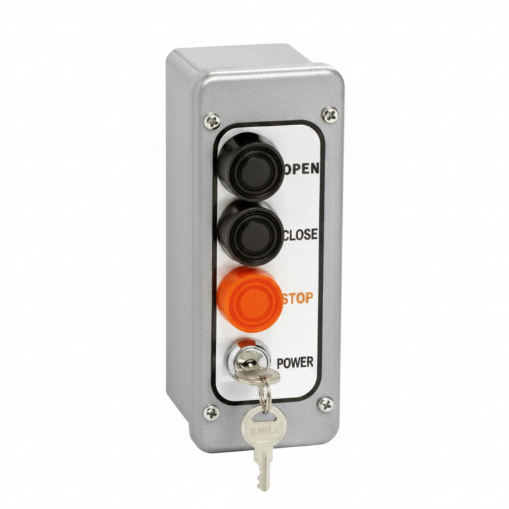 Exterior 3-Button Surface Mount Control Station With Lockout