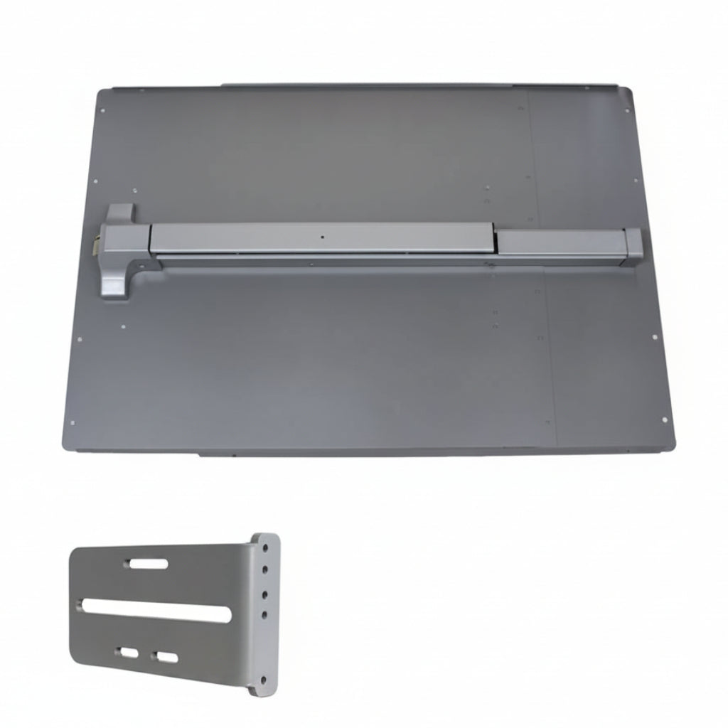 PS11-Value Kit (Includes: 24" Panic Shield, 42" Stainless Steel Panic Bar And Strike Bracket) - Black