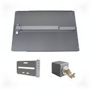 Panic Shield Safety Kit (Includes: 24" Shield, 42" Panic Bar, Strike Bracket, Key Box, And Cylinder) - Black