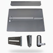 Panic Shield Security Kit (Includes: 24" Sheld, Max-Guard Panic Bar Shield, 33" Panic Bar, Strike Bracket, 285-P Mechanical Keypad, Keypad Box - Black