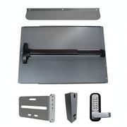 Panic Shield Security Kit (Includes: 24" Shield, Panic Bar Shield, 42" Detex V40X48 Panix Bar, Strike Bracket, 285-P Mechanical Keypad, Keypad Box, Stainless Steel