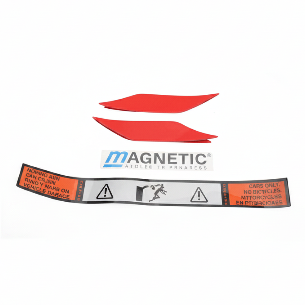 Complete MicroDrive Reflective Sticker Set For 15' Barrier Boom Arm