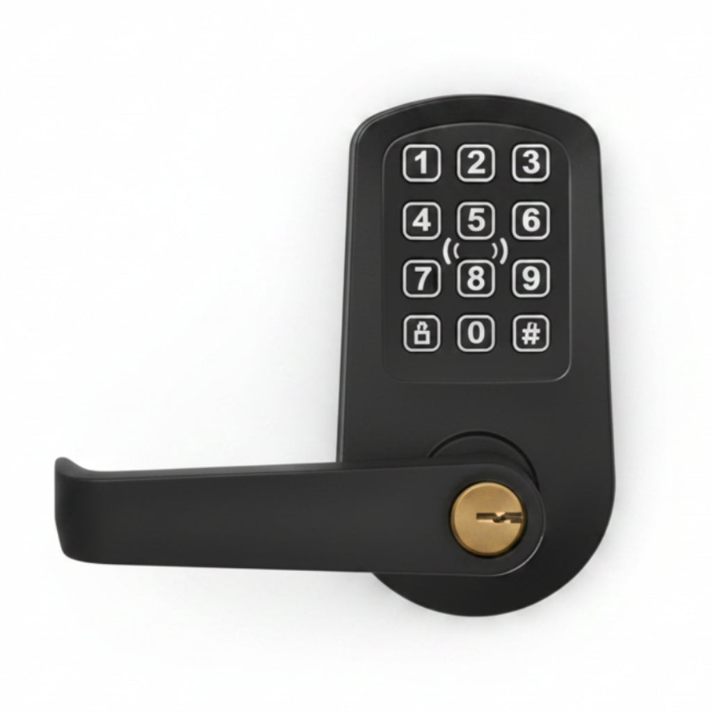 Red Wireless Cylindrical Lock With Keypad, Reader For High Security, Prox, And Mobile Credentials - Black Finish **Requires Red Hub For Connectivity**