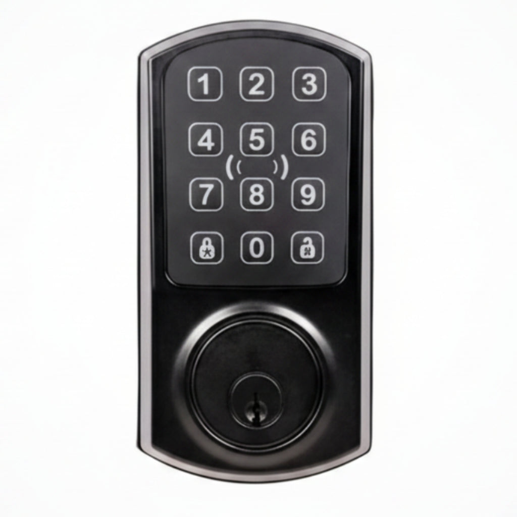 Red Wireless Deadbolt With Keypad, Reader For High Security, Prox, And Mobile Credentials - Black Finish **Requires Red Hub For Connectivity**