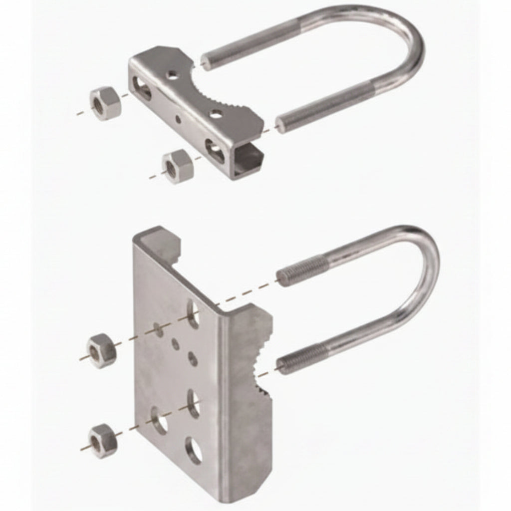 Chain Link Mounting Bracket For SAMSON-2 To 3" Round Post x 1 7/8 Gate Frame