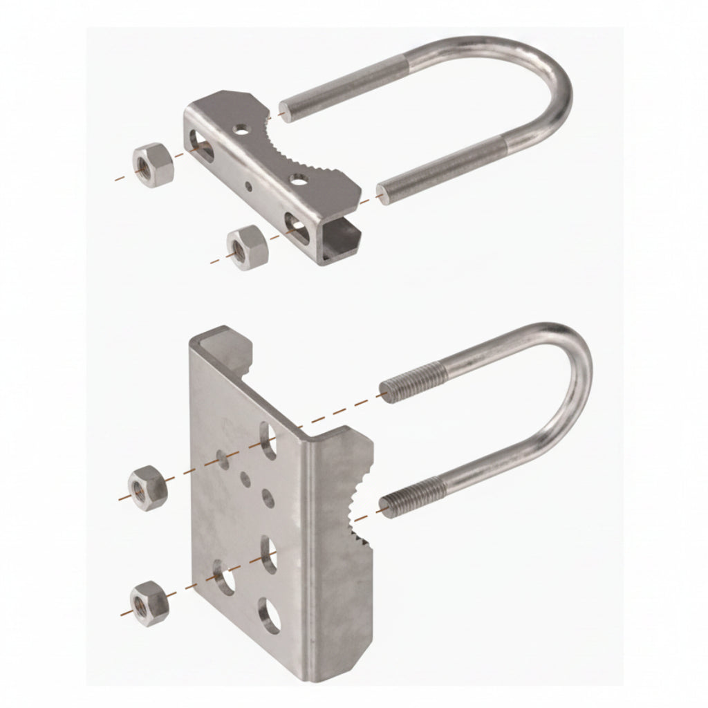 Chain Link Mounting Bracket For SAMSON-2 For 4" Round Post x 1-5/8" Gate Frame