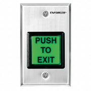 Enforcer Square Illuminated Pushbutton Request To Exit Plate