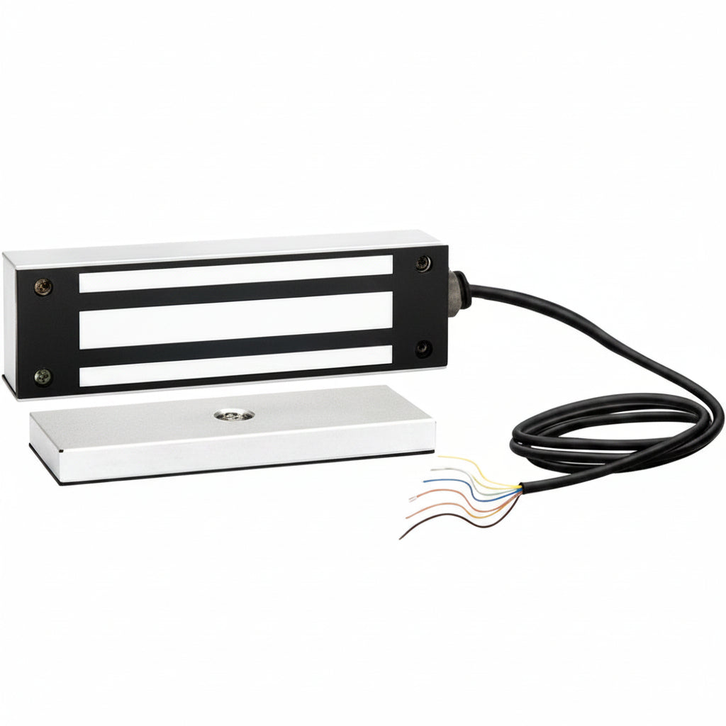 1200LB Single Gate EMLock, Face Drilled Mounting, Magnetic Bond And Door Status Sensors
