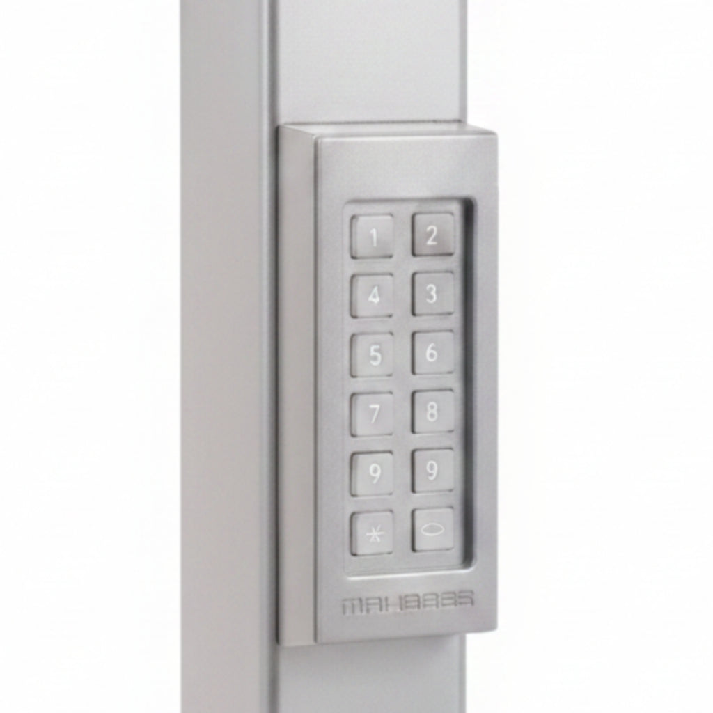SLIMSTONE Surface Mount 100 Code Keypad With Backlit Keys - Sliver