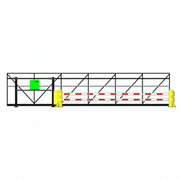 Strong Slide M30, 8' x 26', Powder Coated Finish, Universal Infill Rails For Impasse Pales, Slide Driver II 50F Stadard Green Finish, And Drive Rails - Note: Impasse Pales To Be Provided And Installed By Others