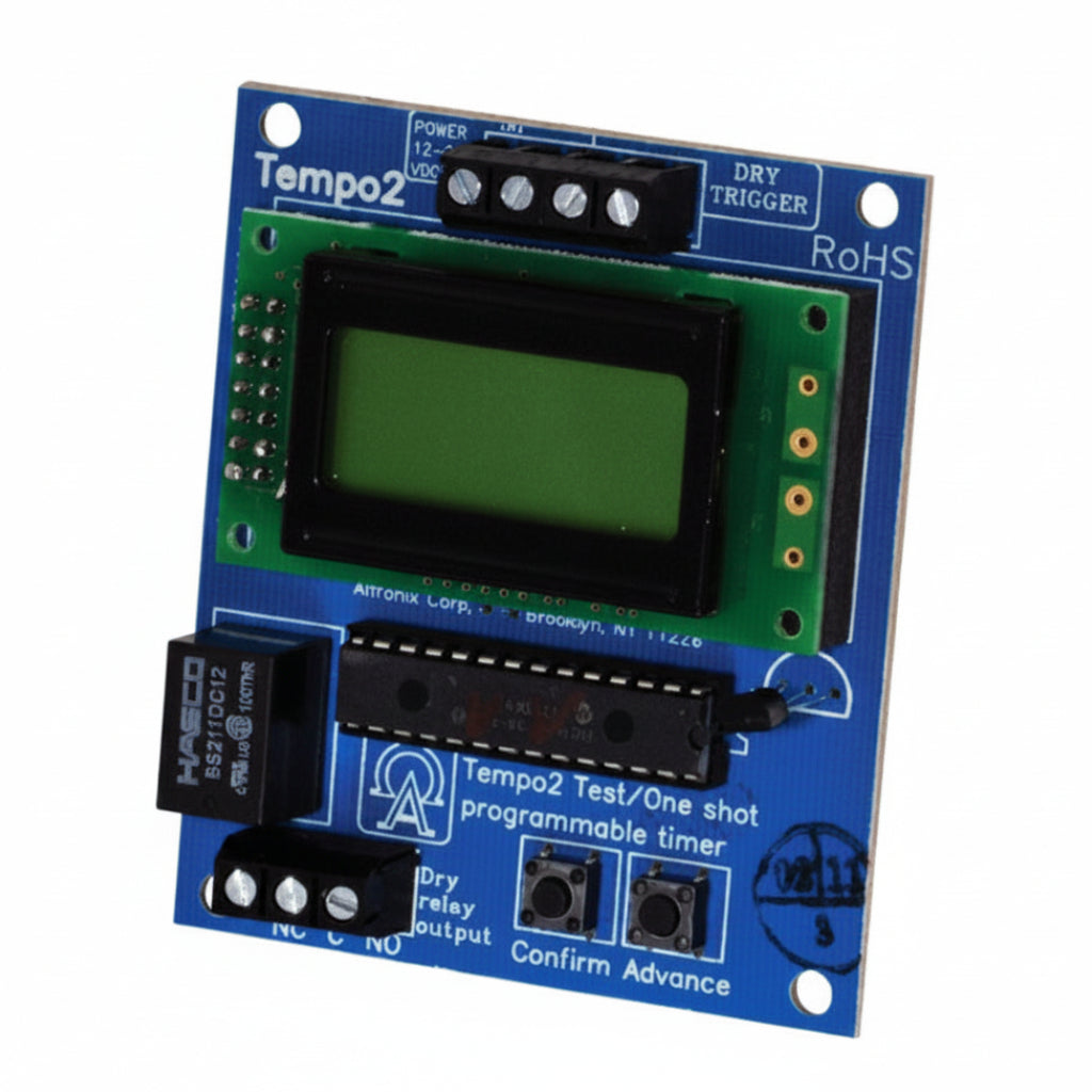 Altronix Universal Two Stage Timer, 12/24AC/DC Input Operation, Triggers Via Dry Contact