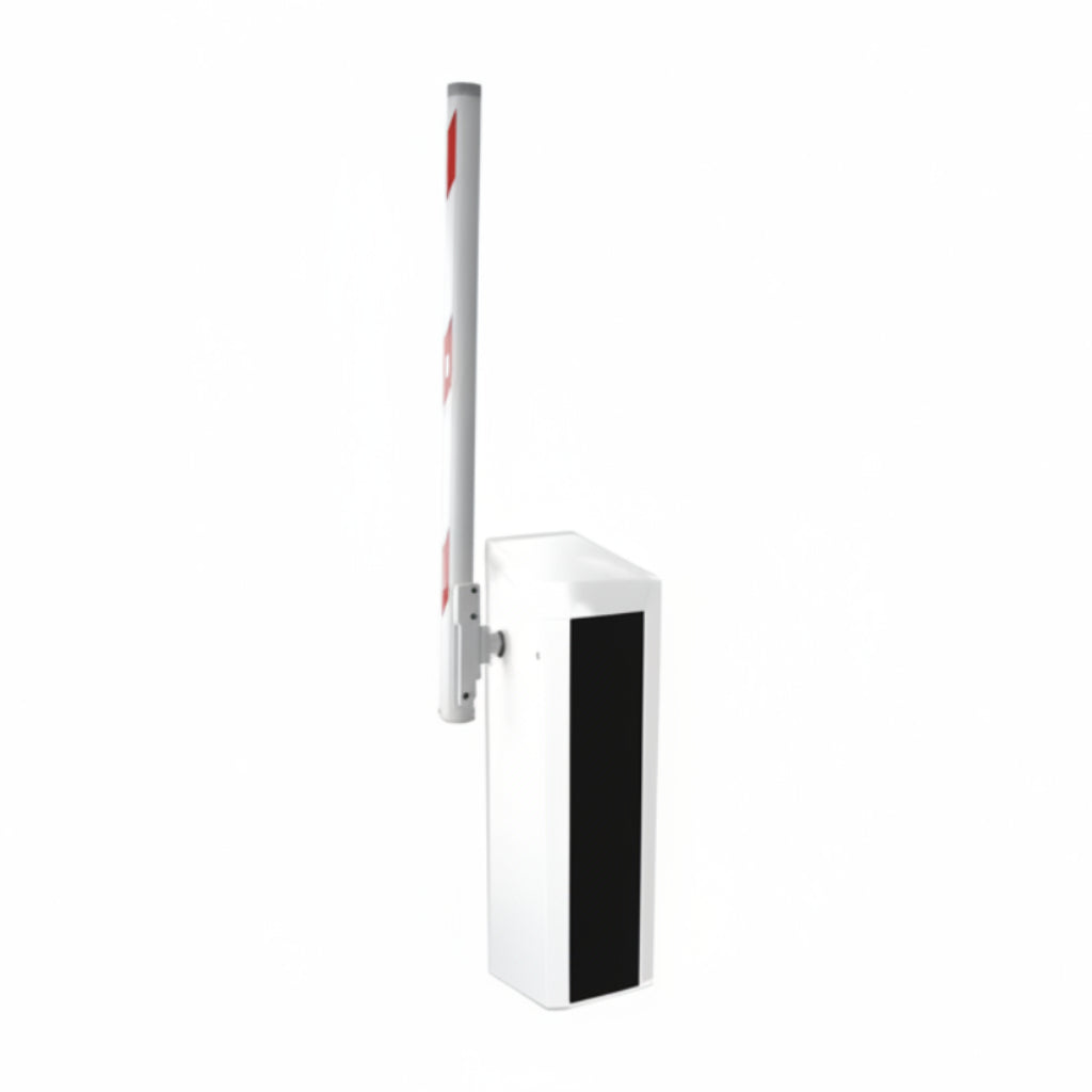 Toll Pro Barrier Gate (White Cabinet) With 12' Octagonal Arm And Swing-Away Flange - Right Hand