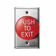 Red Mushroom "Push To Exit" Button With Pneumatic Time Delay, 2-1/2"
