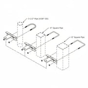 G5 Post Mount Kit (Includes: Front & Back Brackets With (3) U-Bolts)