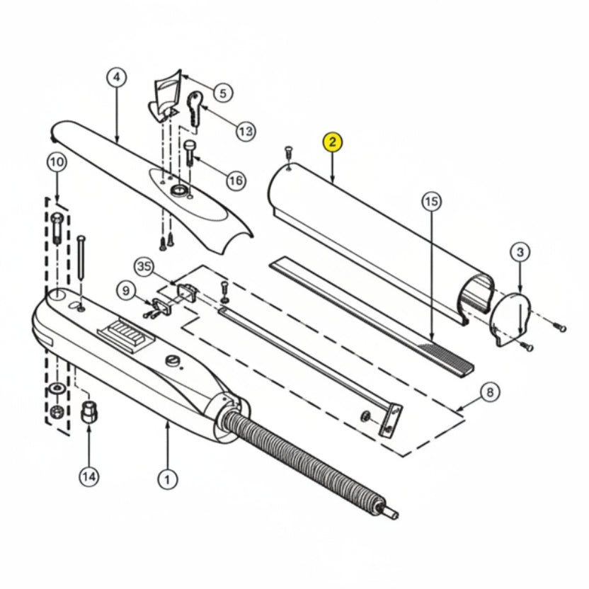 Lead Screw Cover For G5 Operator (Light Grey)