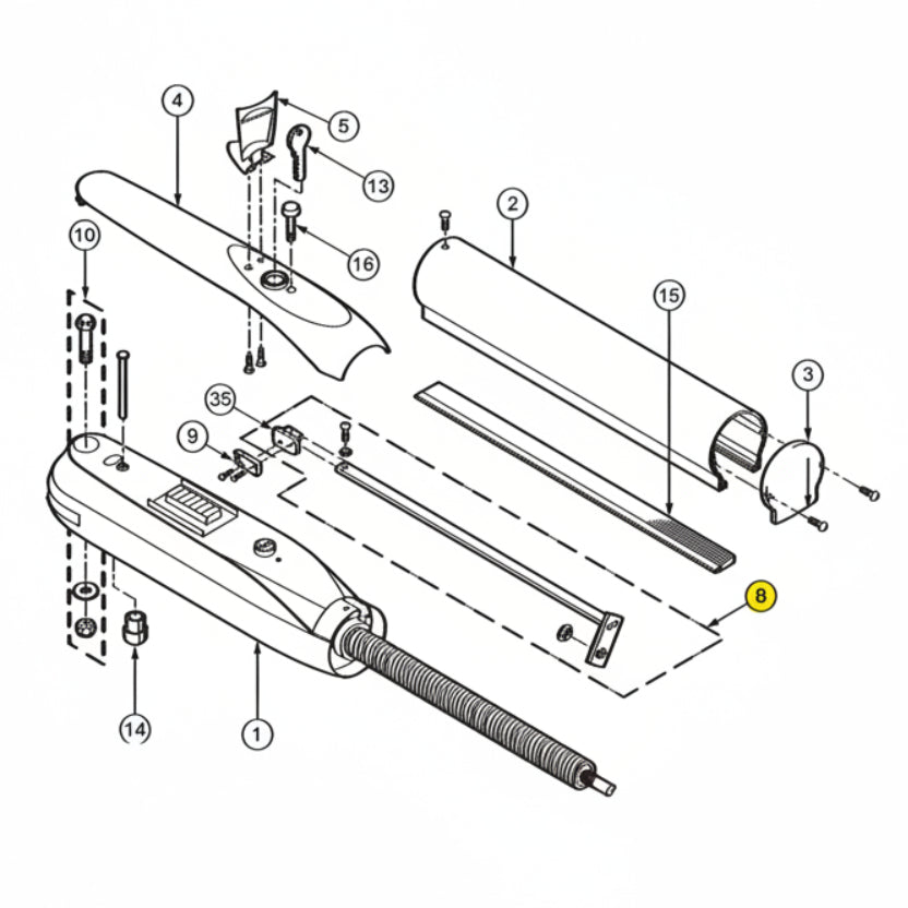 Limit Switch Bar With Limit Holders For G5 Operators