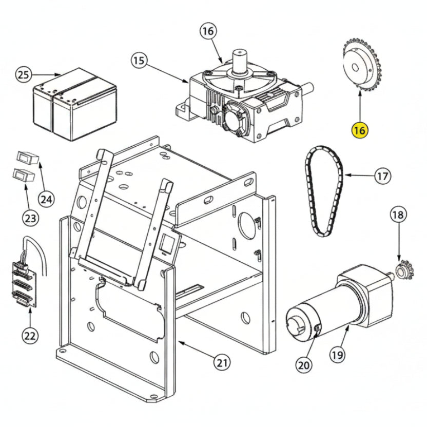 Gearbox Sprocket - 41B30 For F1 Operators (Same as VAP-DWSP30)