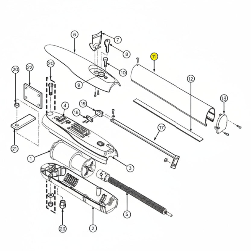 Lead Screw Cover For G5NX Operator (Dark Grey)