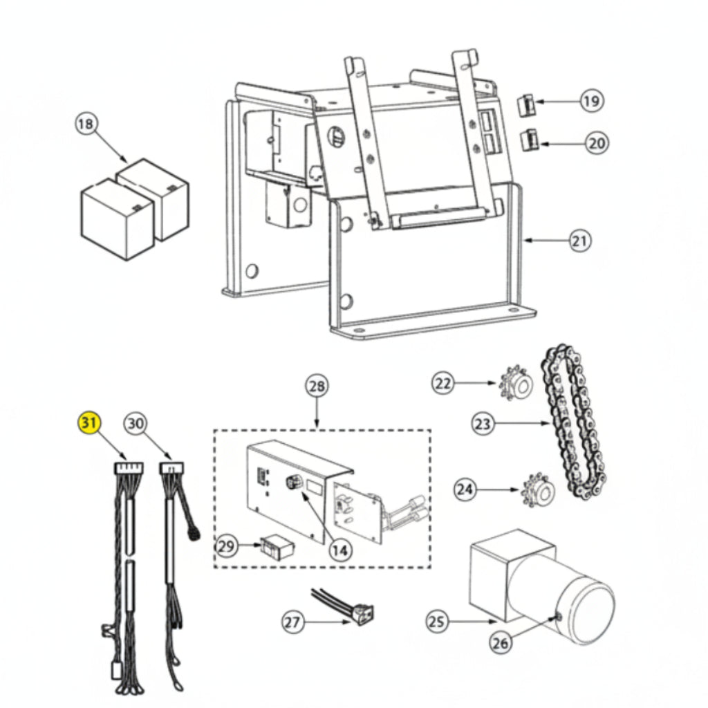 Motor Harness, R6NX