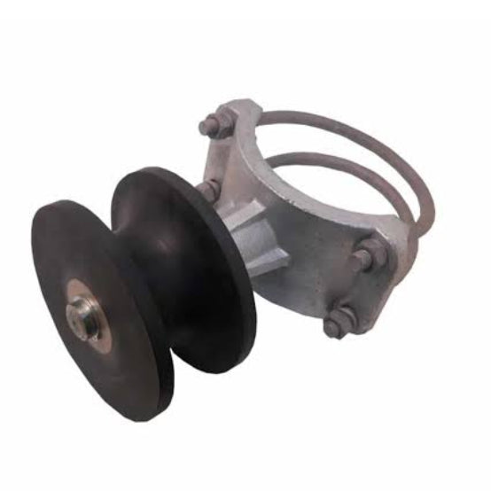 6-5/8" Cantilever Roller, Nylon, Iron Base, Steel Shaft