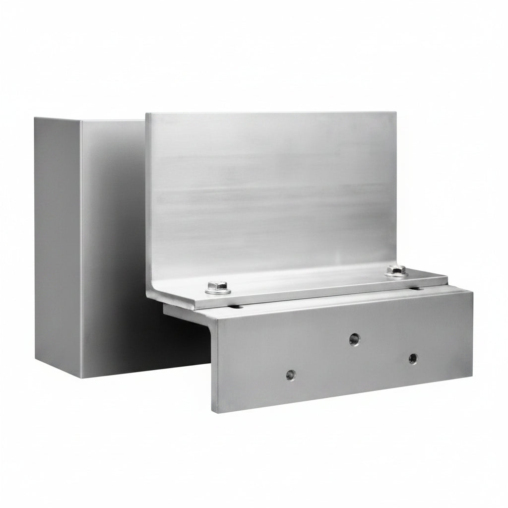Securitron Adjustable Z Bracket, For M82, Satin Aluminum Clear Anodized