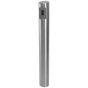 47" Round, 5" Diameter Pedestal, Single Gang - Powder Coated White
