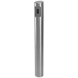 47" Round, 5" Diameter Pedestal, Single Gang - Powder Coated White