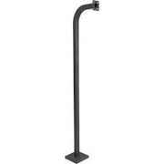 72" Pad Mount Steel Gooseneck Stand - Black