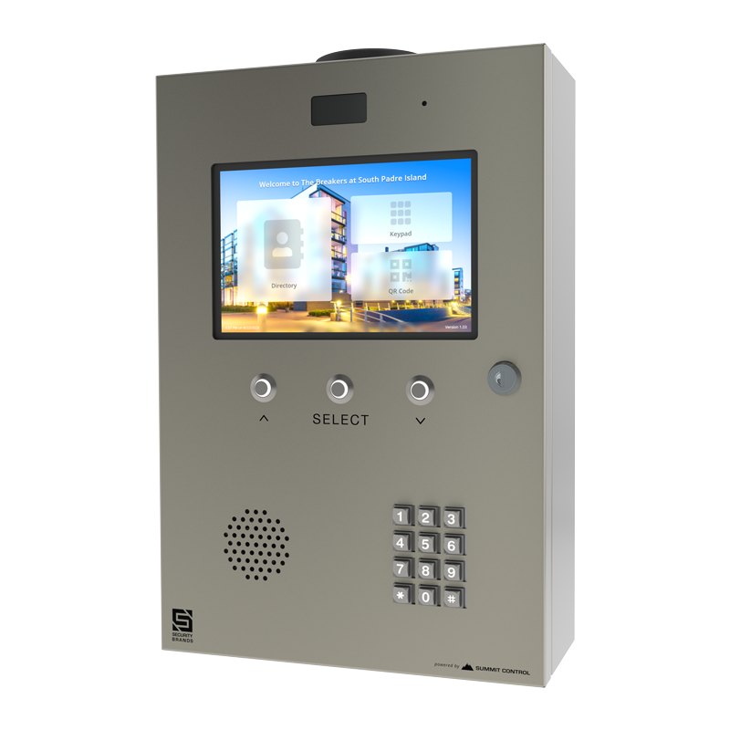 Cellular Multi-Tenant Entry System W/ 8-Inch Touchscreen (Hd-Video Calling, 4-Relays, 4-Wiegand Inputs) Includes 12-Vdc Ac/Dc Adapter