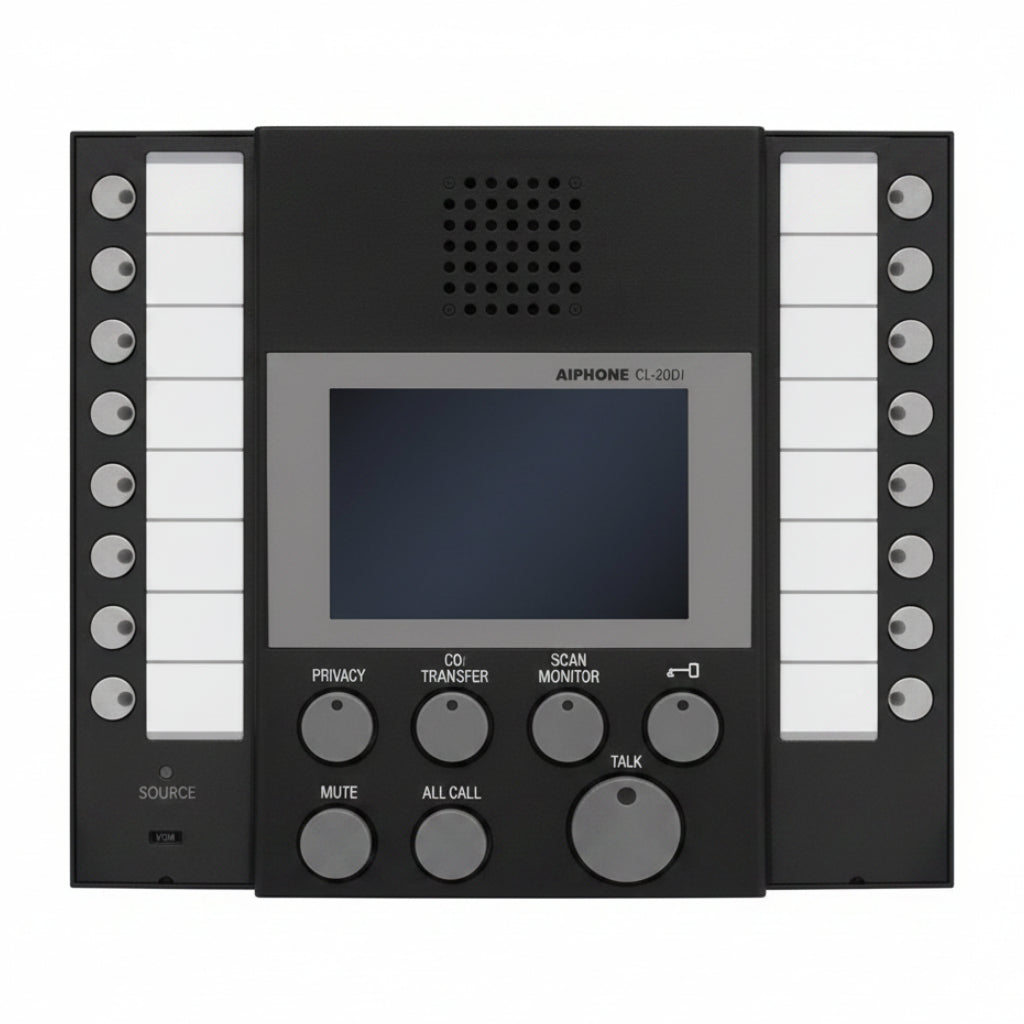Aiphone AX-8MV Audio/Video Master, Black, With Buttons For Up To 8 Masters And 8 Doors / Subs