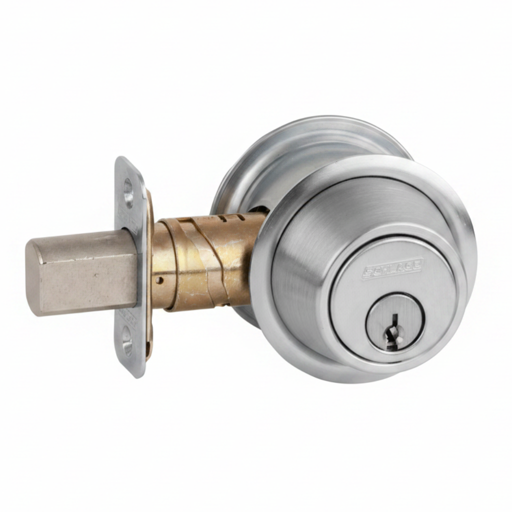 Standard Schlage Deadbolt In Satin Chrome