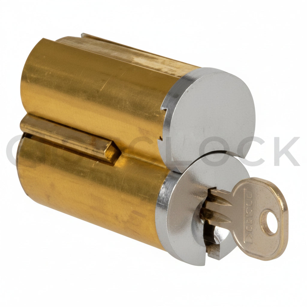 Falcon SFIC 6-Pin Combinated Core, 6-Pin A Keyway, Change 161110, Control 439349, 2 Operating Keys, No Control, Satin Chrome Finish, Non-Handed