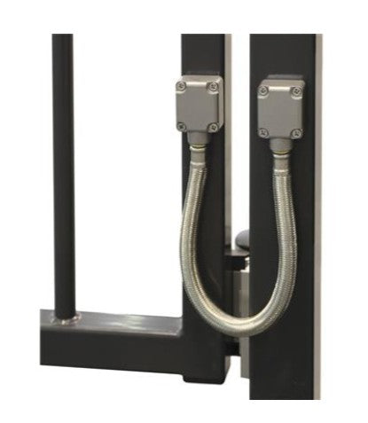 Reinforced, Braided Ss Guiding Cable (25 9/16" Long) W/ Aluminum Junction Boxes(2.25)