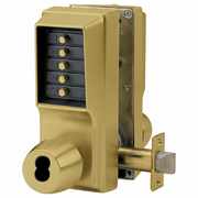 Simplex Ee1000 Double Sided Mechanical Lock With Keyed Bypass For Entry And Exit (Schlage Core Not Included)- Antique Brass Color