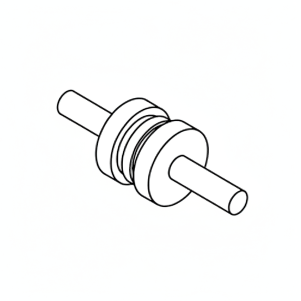OVERHEAD END PLASTIC IDLER W/SHAFT