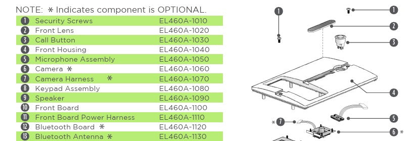EL460 Replacement Microphone Assembly