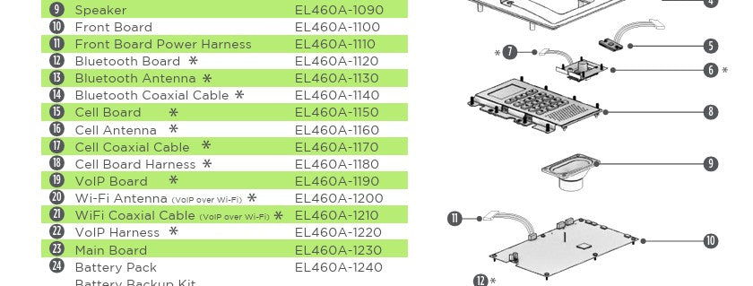 EL460 Replacement Front Board