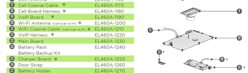 EL460 Cell Board Wiring Harness