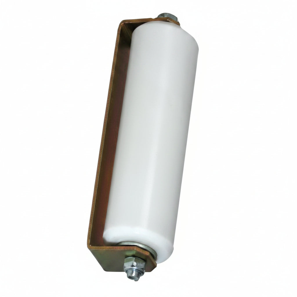 12" Guide Roller With Bracket - White