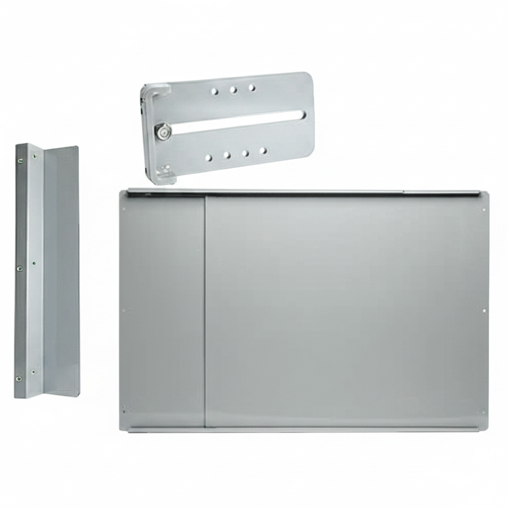 Detex Adjustable Gate Plate Kit Includes Gate Latch Protector, Strike Latch, Receiver Bracket (Gtstkbkt), And Adjustable Gate Plate (Gtpl)