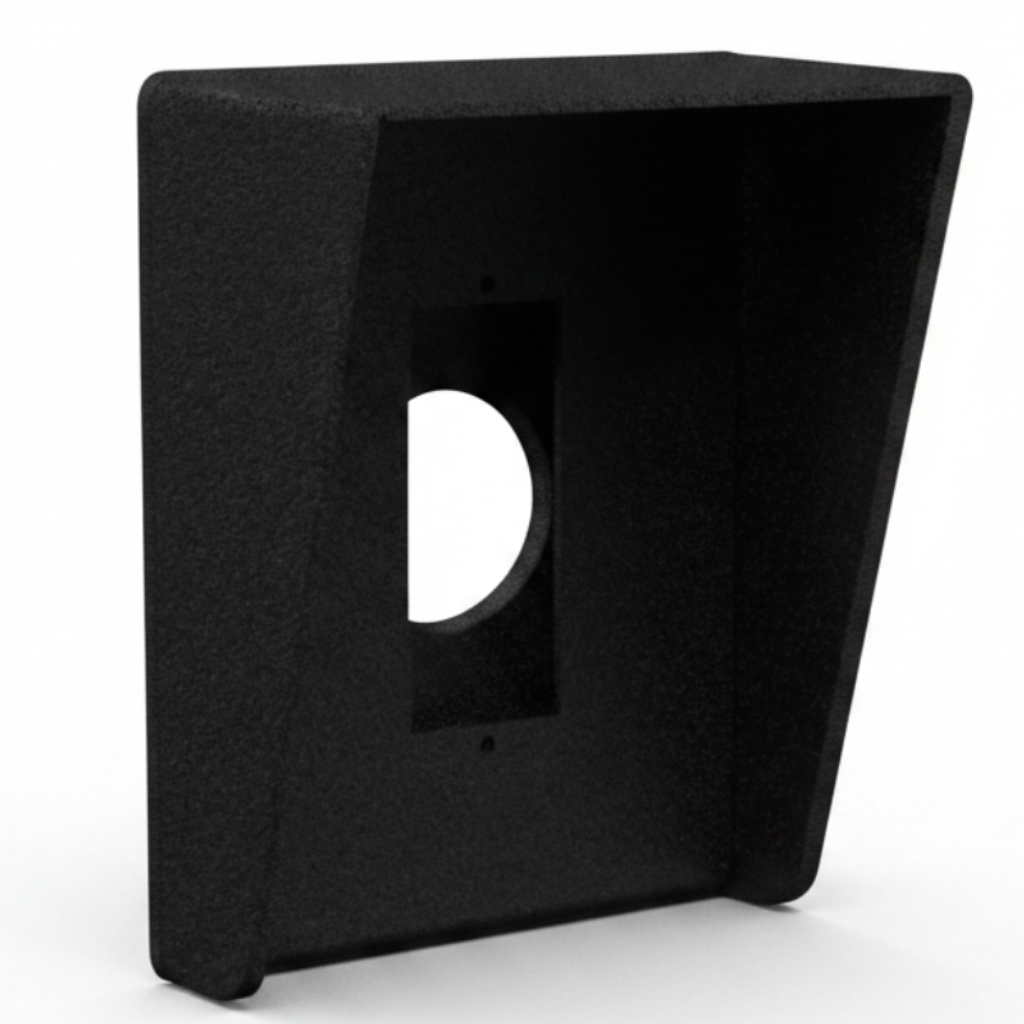 4.5" x 6" Steel Hood - Single Gang Mullion (Narrow) - Black