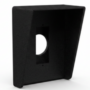 4.5" x 6" Steel Hood - Single Gang Mullion (Narrow) - Black
