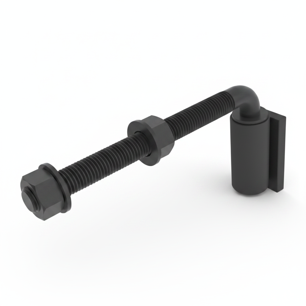 Barrel Hinge With J-Bolt - 3/4" X 10"..Ball Bearing, Black Powder Coated Finish