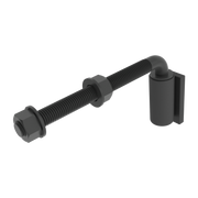 Barrel Hinge With J-Bolt - 3/4" X 10"..Ball Bearing, Black Powder Coated Finish