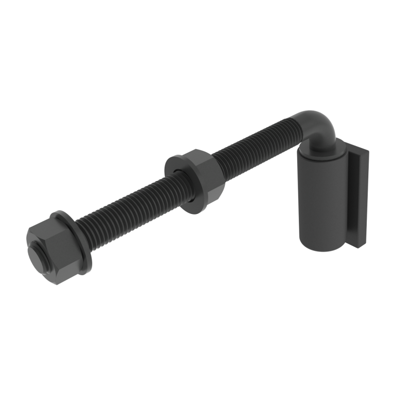 Barrel Hinge With J-Bolt - 3/4" X 10"..Ball Bearing, Black Powder Coated Finish