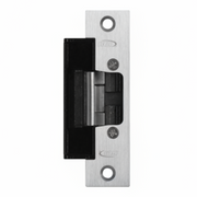 RCI Electric Strike, Low Profile, 4-7/8" Faceplate, For 1/2" Or 5/8" Projection Latches, 12/24VAC, 12/24VDC, Fail Safe/Fail Secure, Satin Stainless Steel