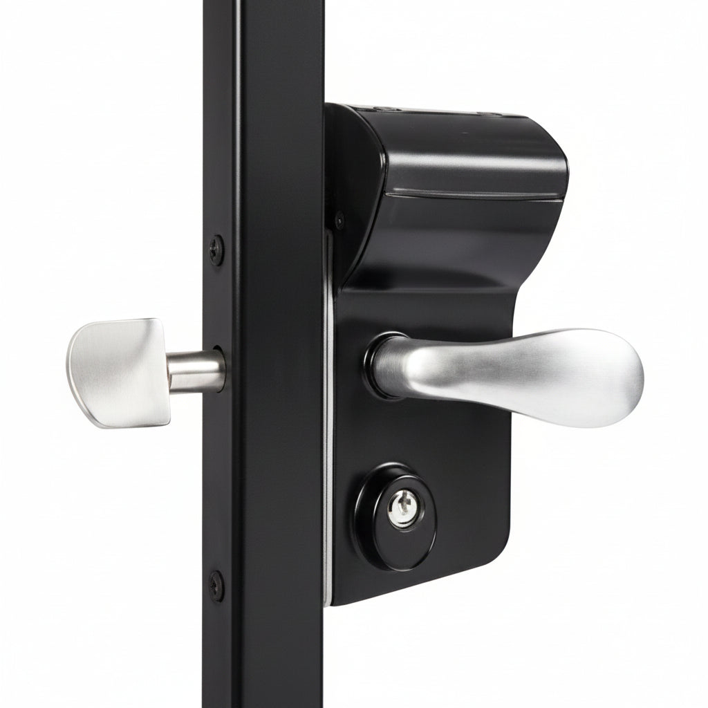 Leonardo Mechanical Lock For Slide Gates (2" Gate Frame) - Black (2.24)