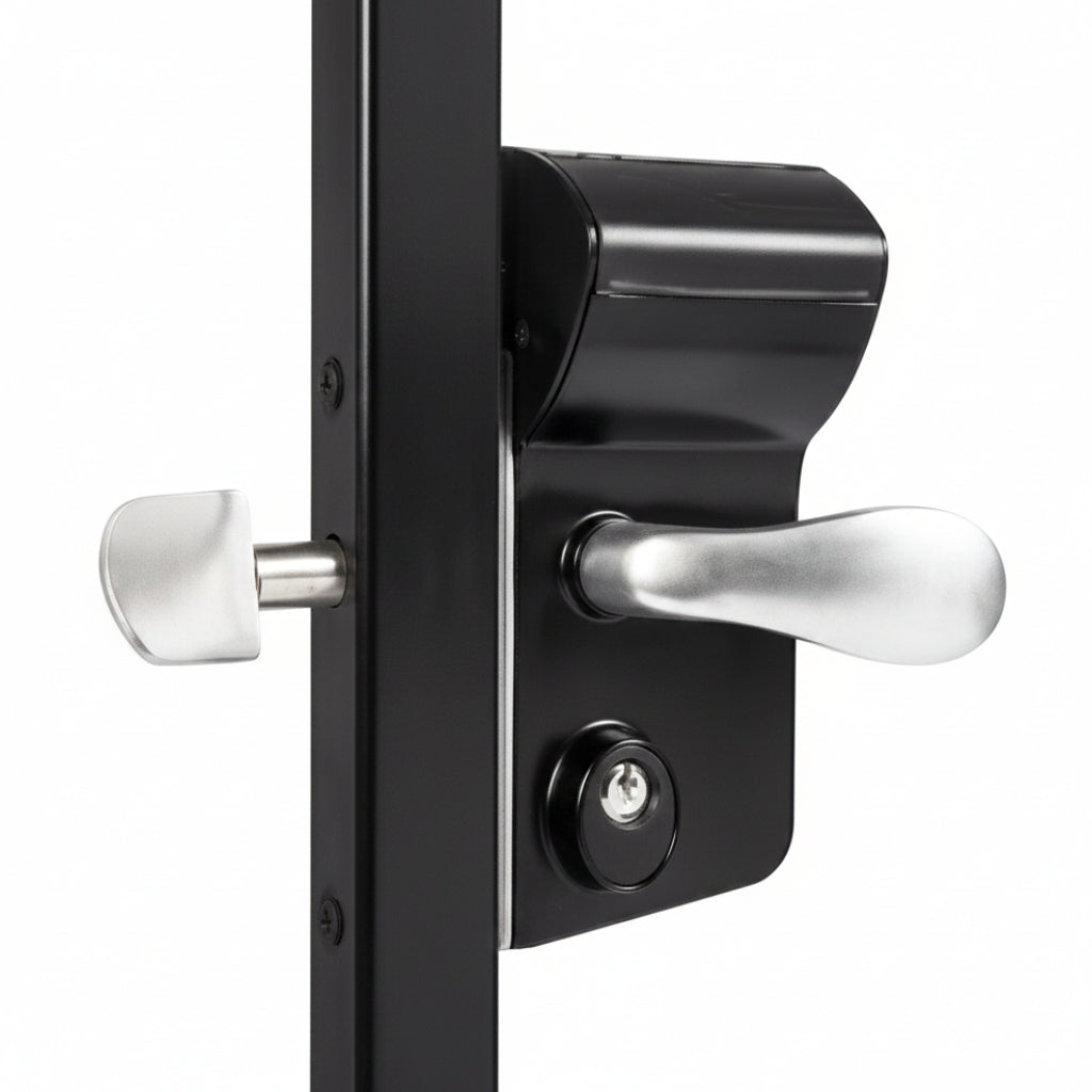 Llkz 6060 V2L9005 V2Z C Leonardo Mechanical Lock For Slide Gates (2 1/2" Square) - Black(2.25)